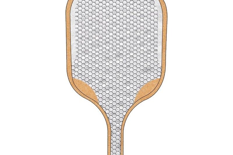 Pickleball paddle design Illustration of pickleball paddle with honeycomb core