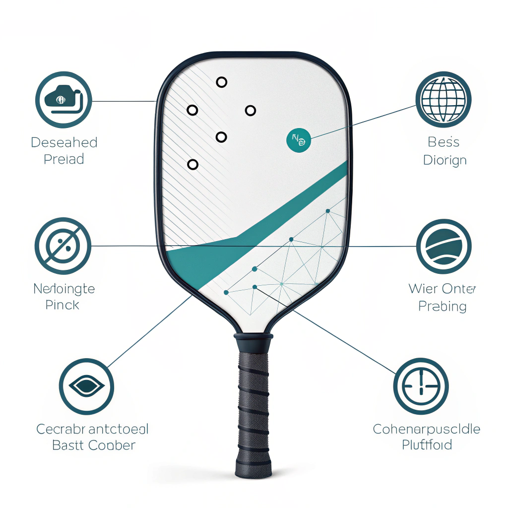 Minimalist illustration demonstrating a paddle with customizable design features