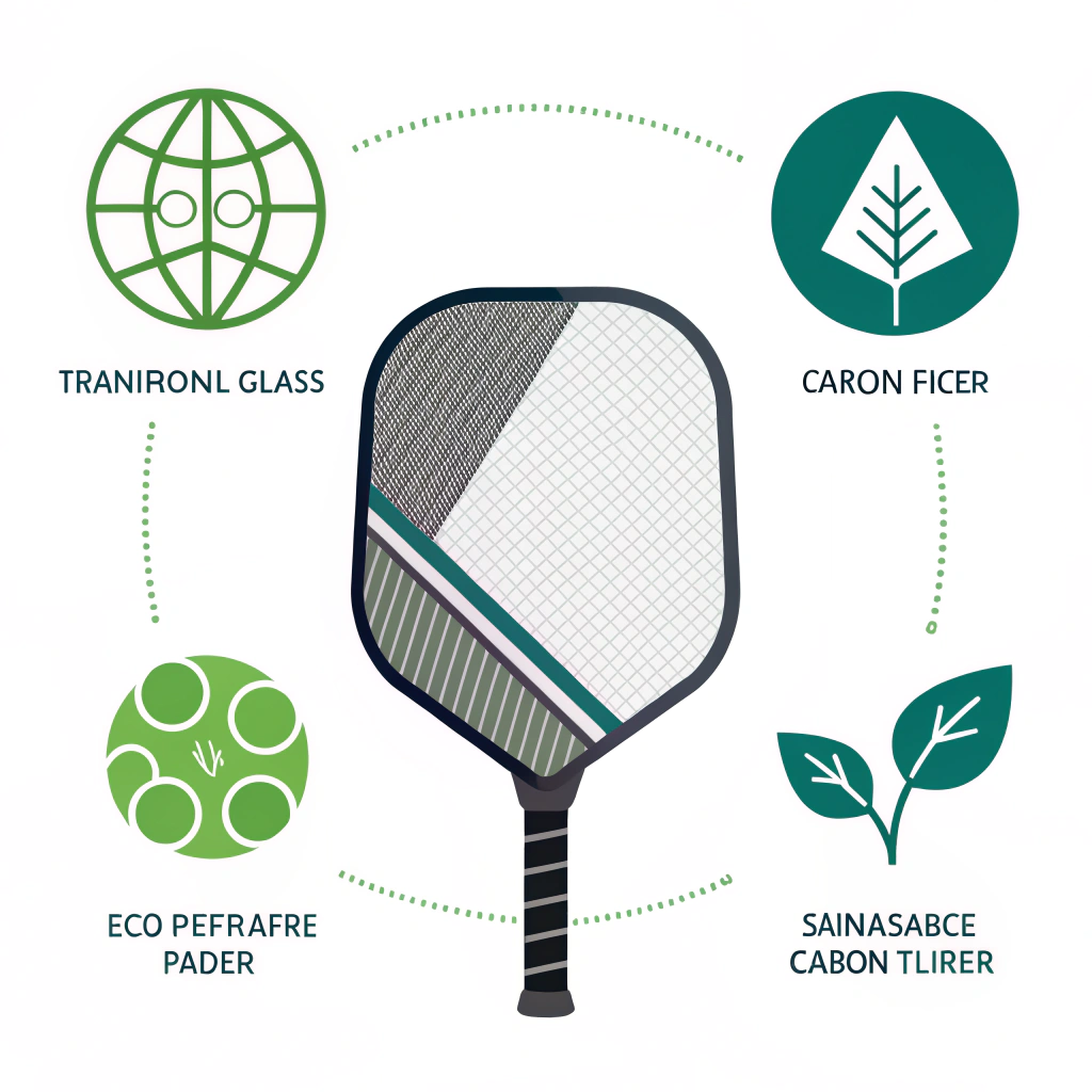 Abstract minimal design showing transition from traditional to eco-friendly paddle material