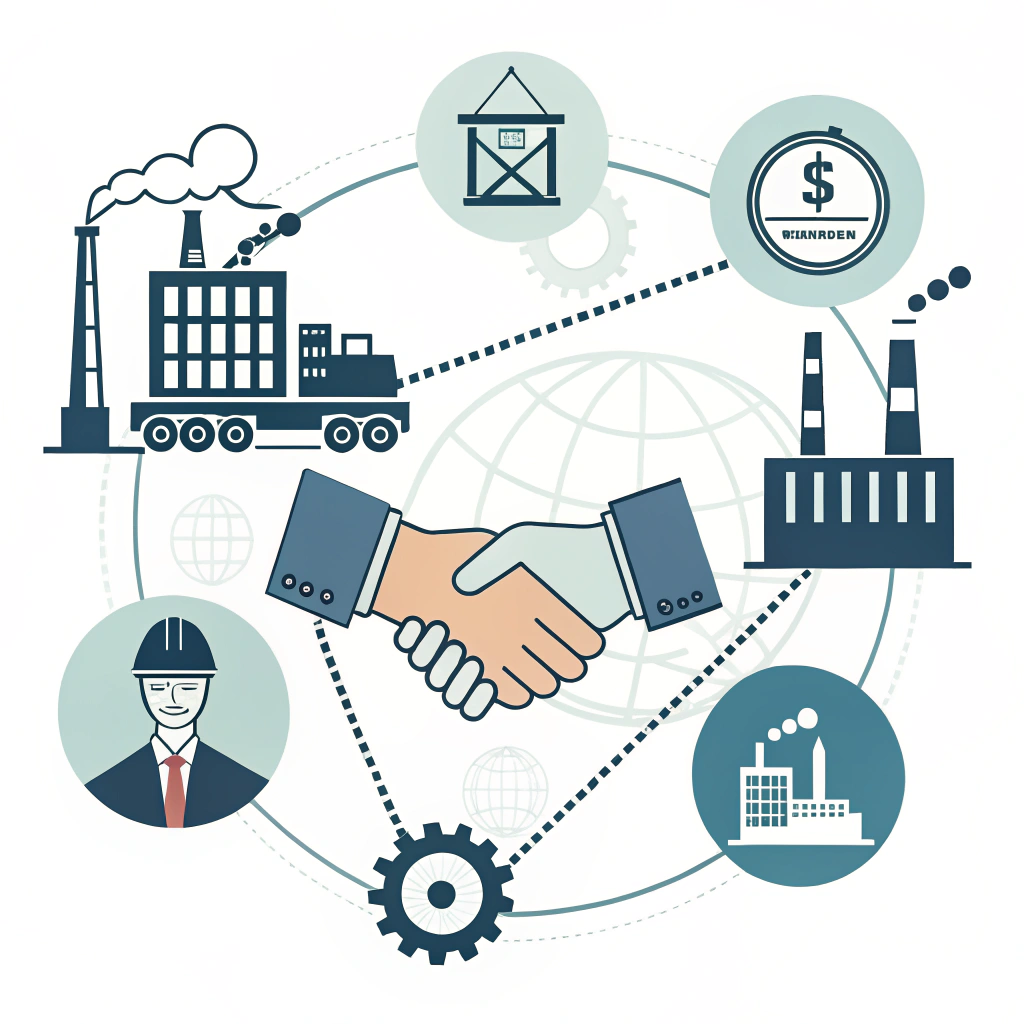 Simplified illustration highlighting OEM partnership and efficient manufacturing processes in China.