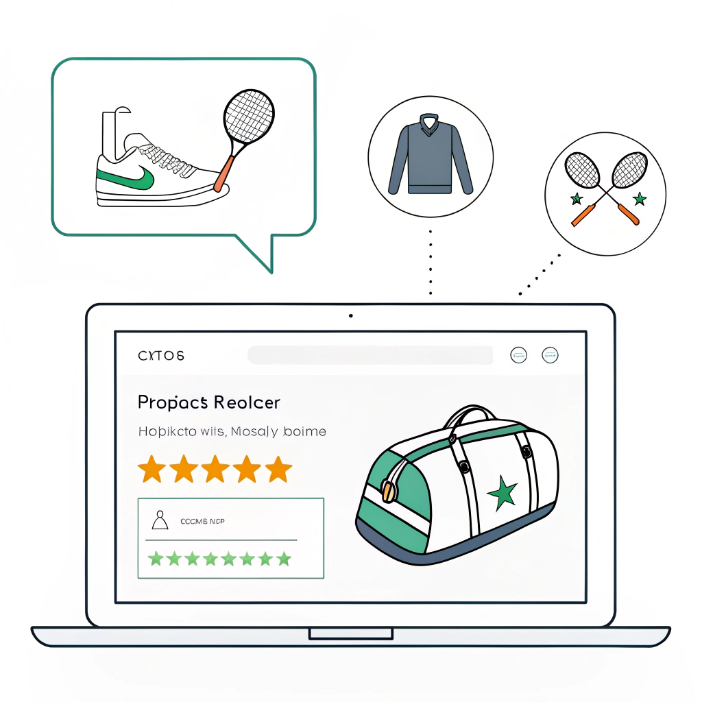 Minimal flat design of a digital review interface featuring a pickleball bag.