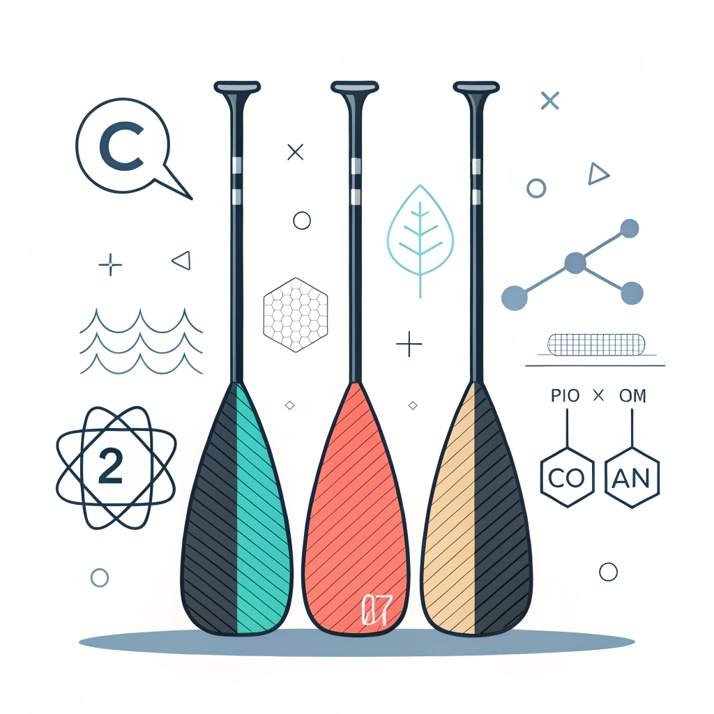 Minimal illustration depicting advanced materials and innovative paddle design techniques