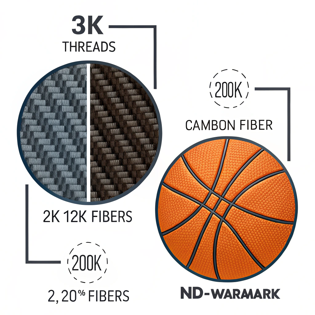 Minimalist illustration of contrasting carbon fiber textures in flat style