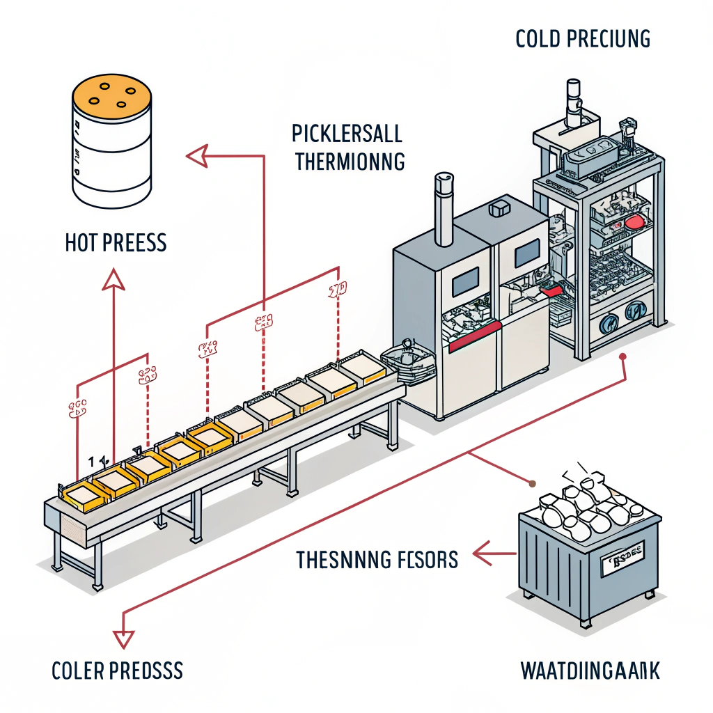 Simple 2D illustration of production processes for Kevlar composite pickleball paddles.