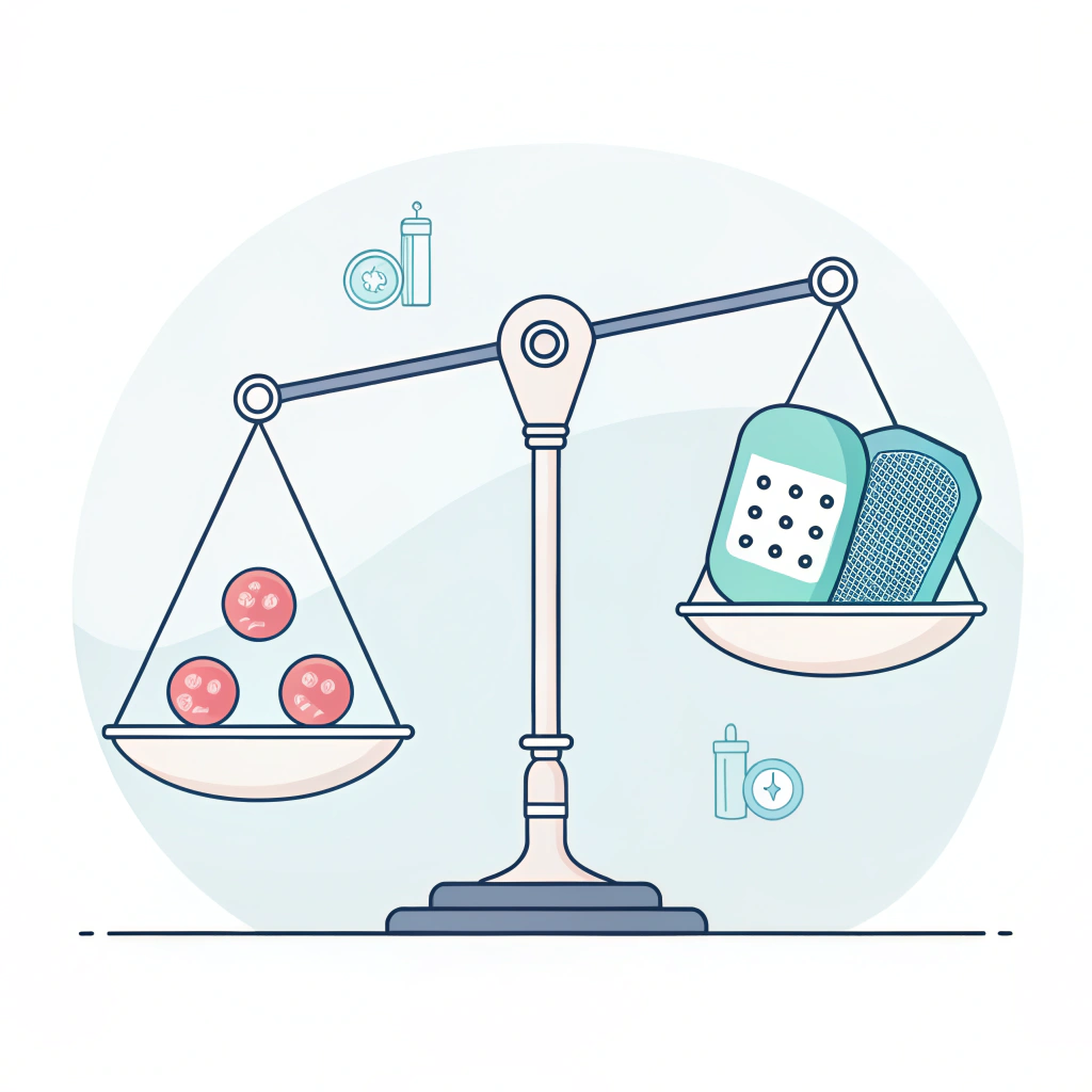 Flat minimal illustration depicting balance between advanced paddle performance and efficient manufacturing production methods.