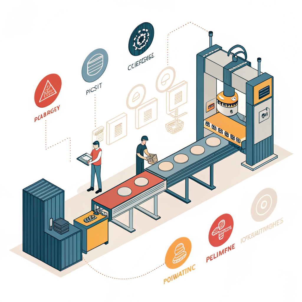 Minimal 2D illustration of advanced paddle production and material processes