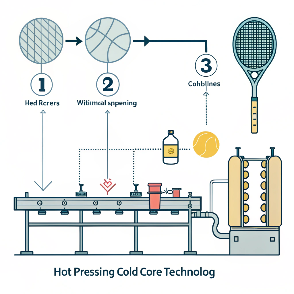 Abstract minimalist depiction of paddle manufacturing with thick core technology.
