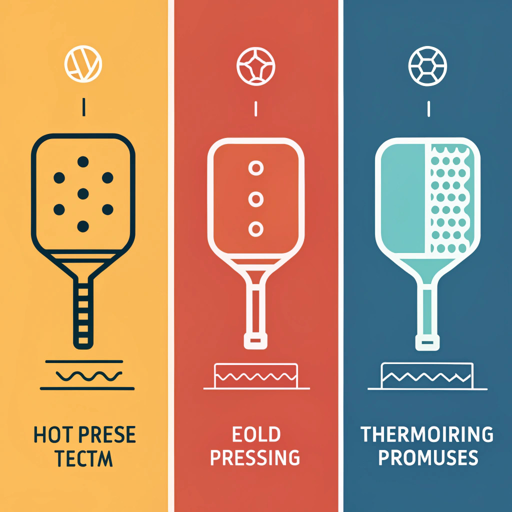 Minimal flat illustration of abstract paddle manufacturing processes.