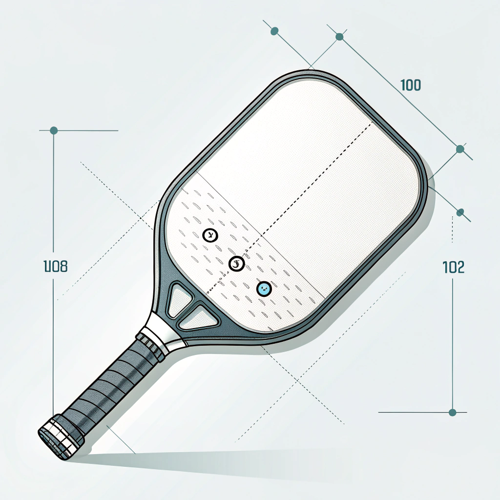 Minimalistic 2D illustration of a pickleball paddle highlighting a precision-engineered edge trim.