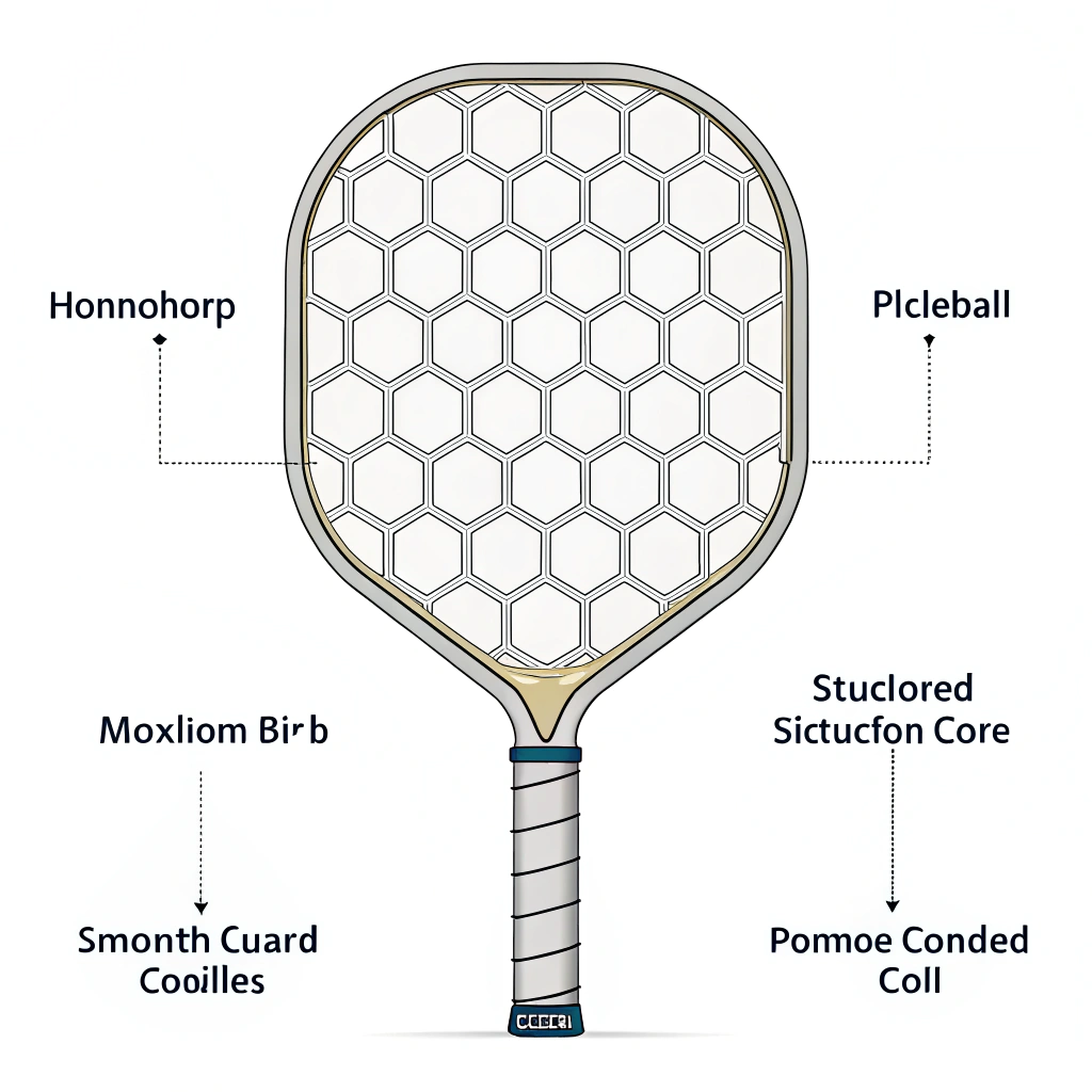 2D cross-sectional view showing three distinct honeycomb patterns in minimal style.