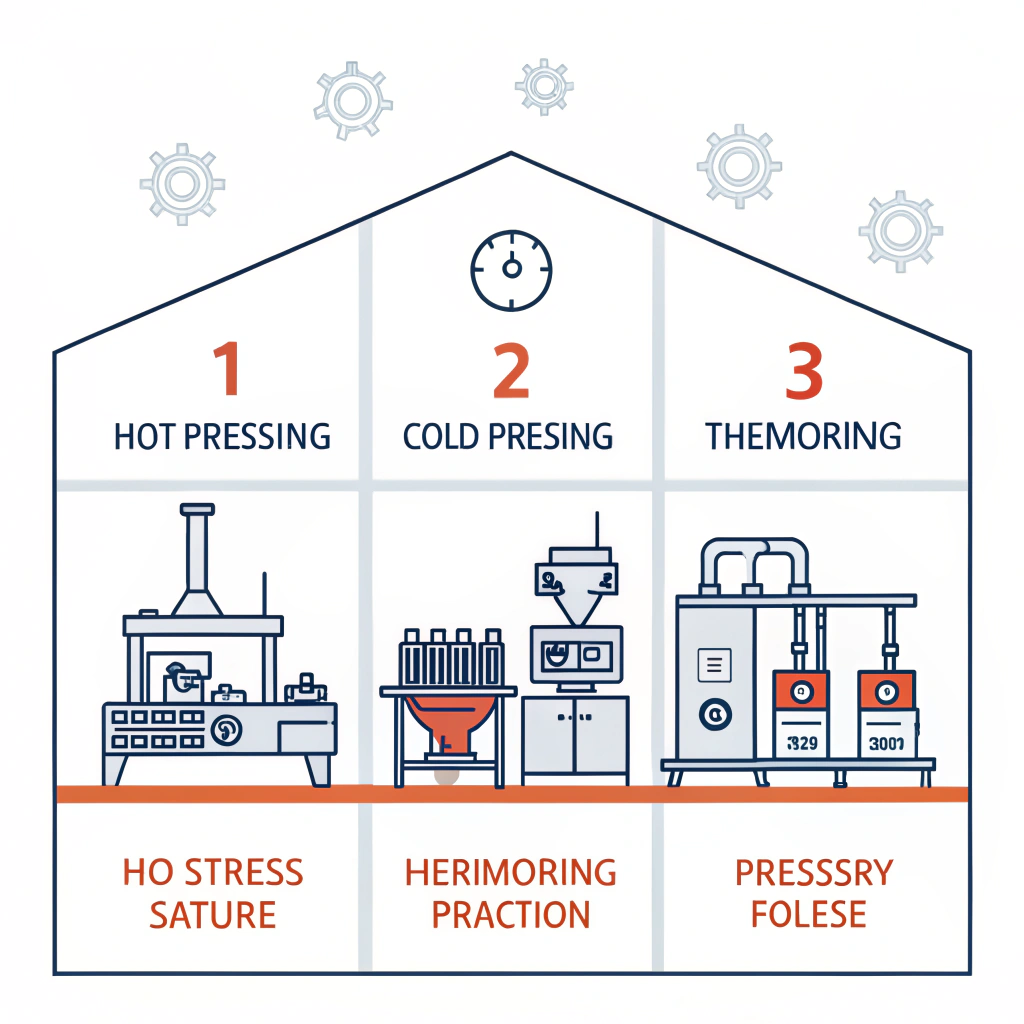 Simplified 2D illustration of three paddle production methods in a factory layout.