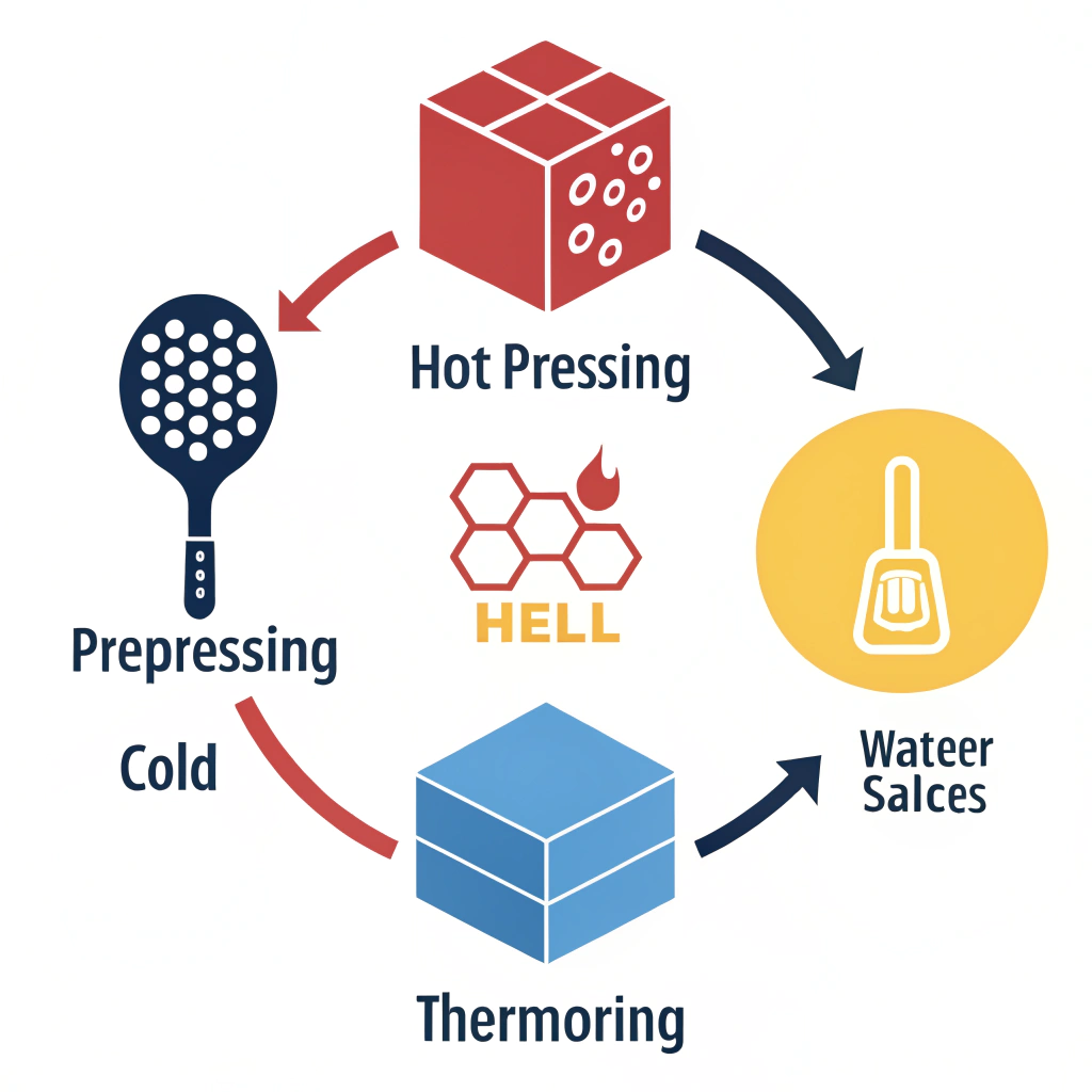 Minimalist diagram representing three production processes