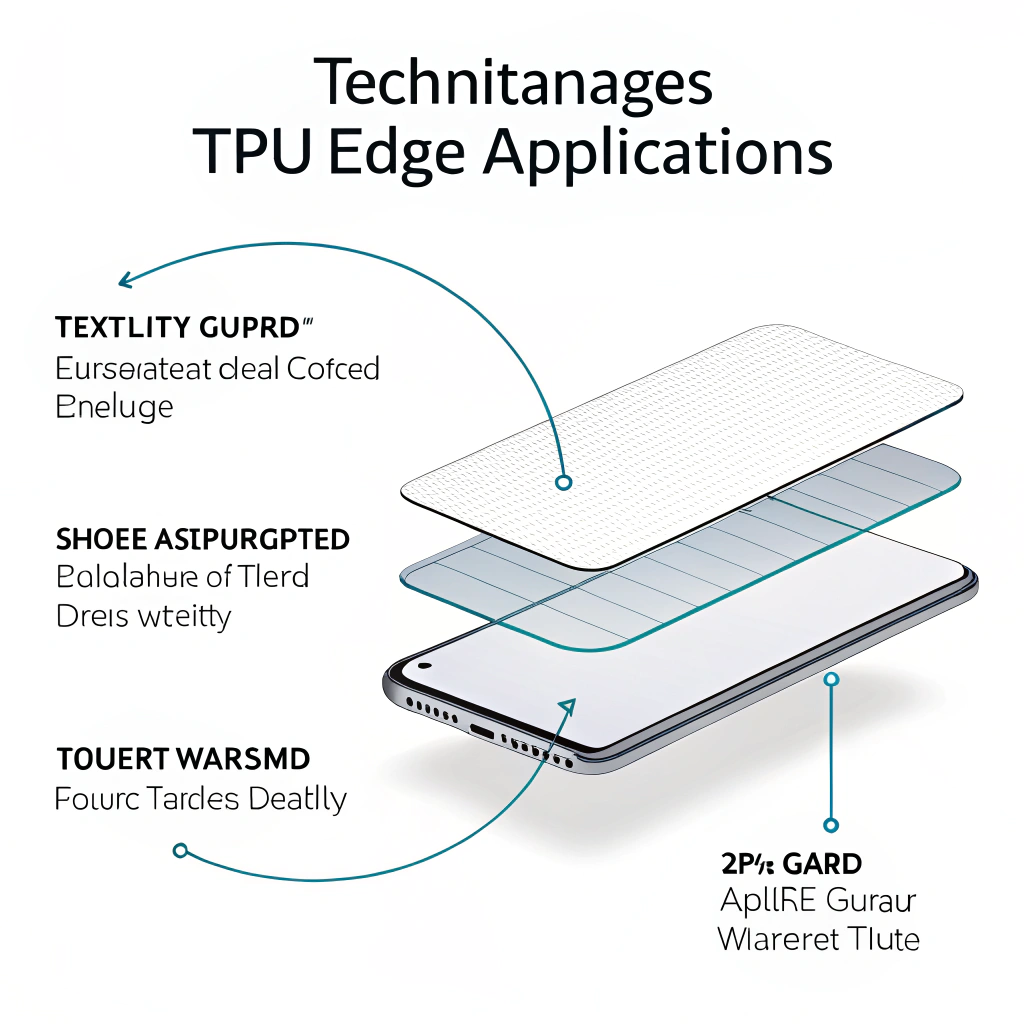 Simplified 2D diagram illustrating TPU edge guard technical features