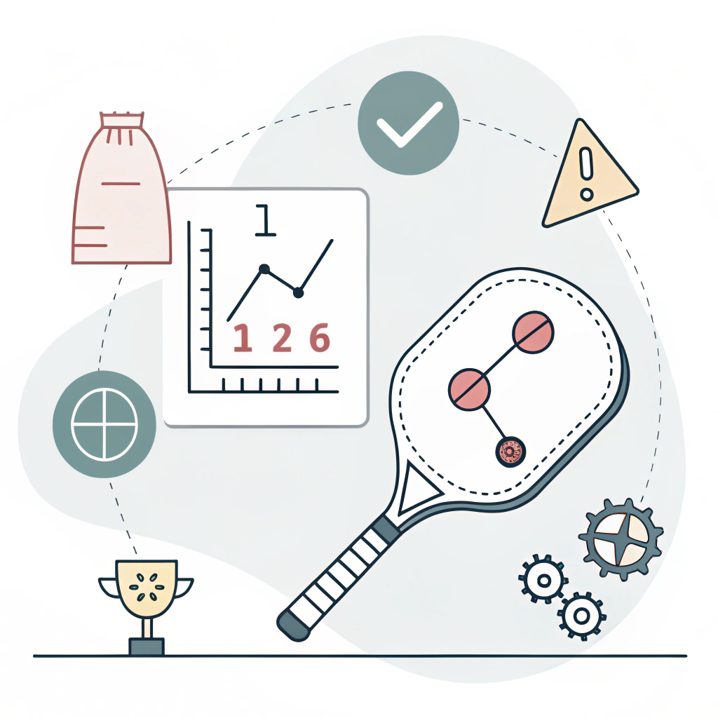 Flat vector illustration of quality control and testing in paddle manufacturing.