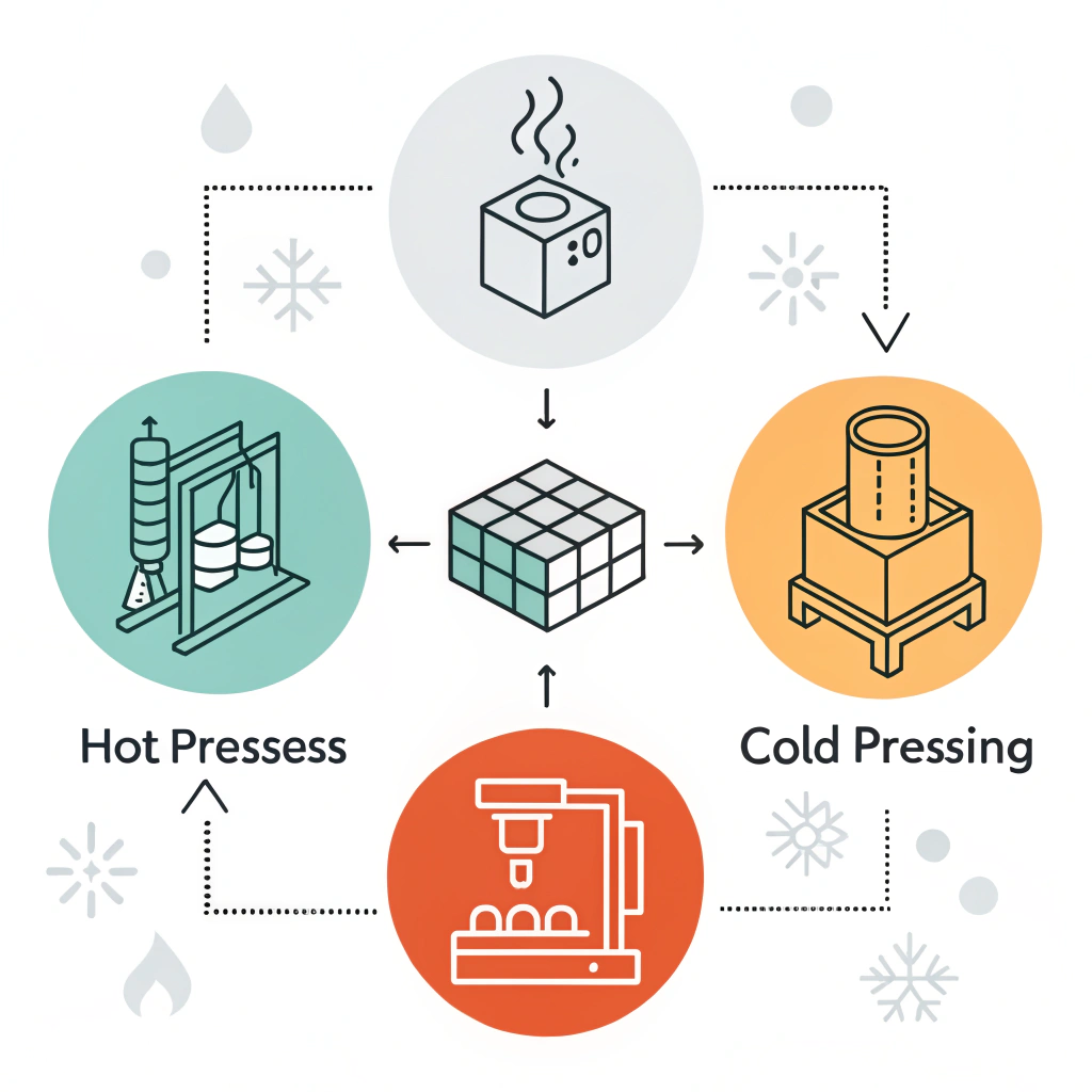"Flat minimalist illustration showing abstract manufacturing methods for advanced paddles"