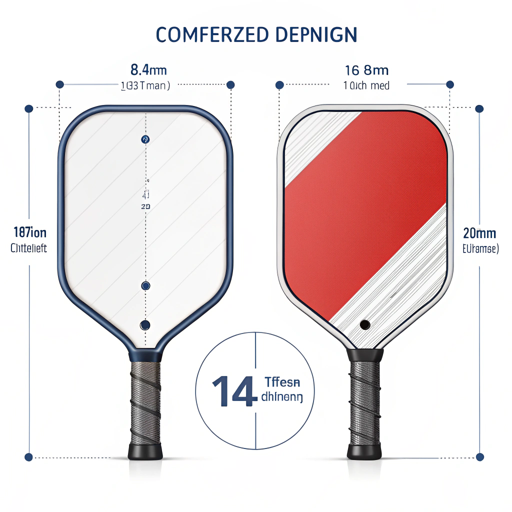 Flat minimalist illustration of two contrasting pickleball paddles
