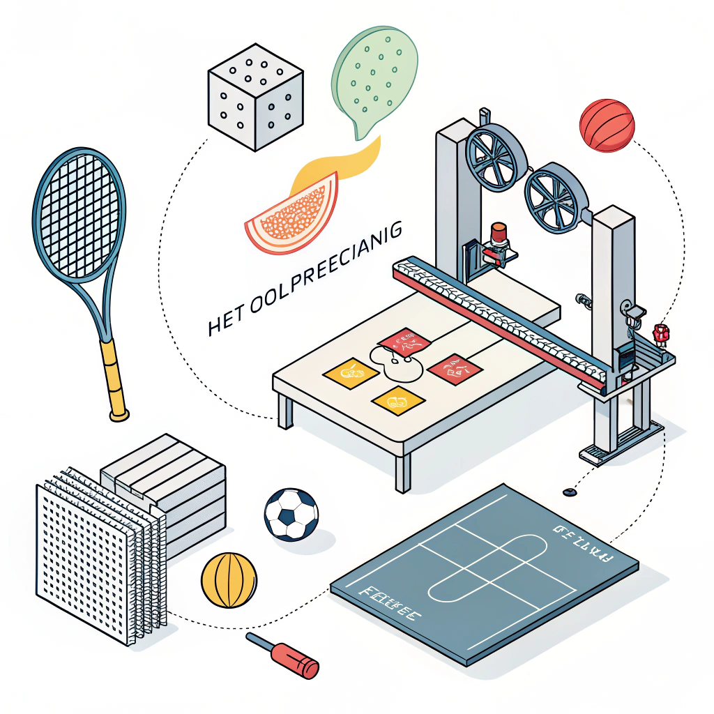 Minimal illustration of advanced pickleball paddle production processes