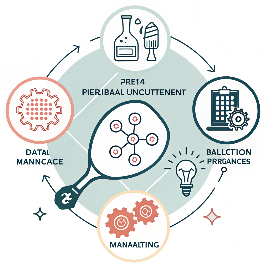 Minimalist depiction of business strategy and manufacturing innovation in pickleball market