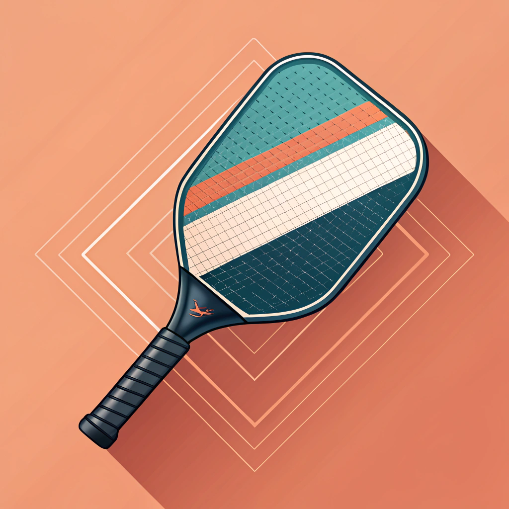 minimal flat illustration of advanced pickleball paddle production techniques