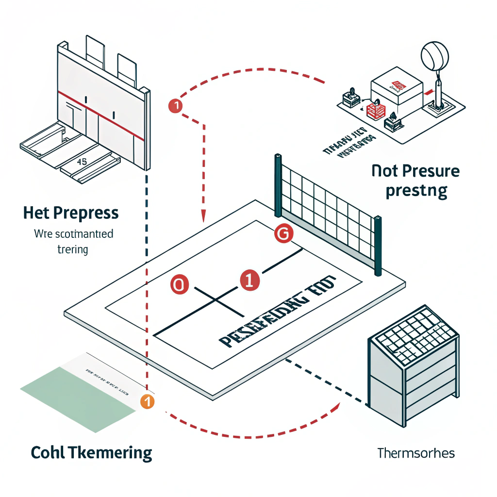 Simplified illustration of production processes for custom pickleball edge tape.