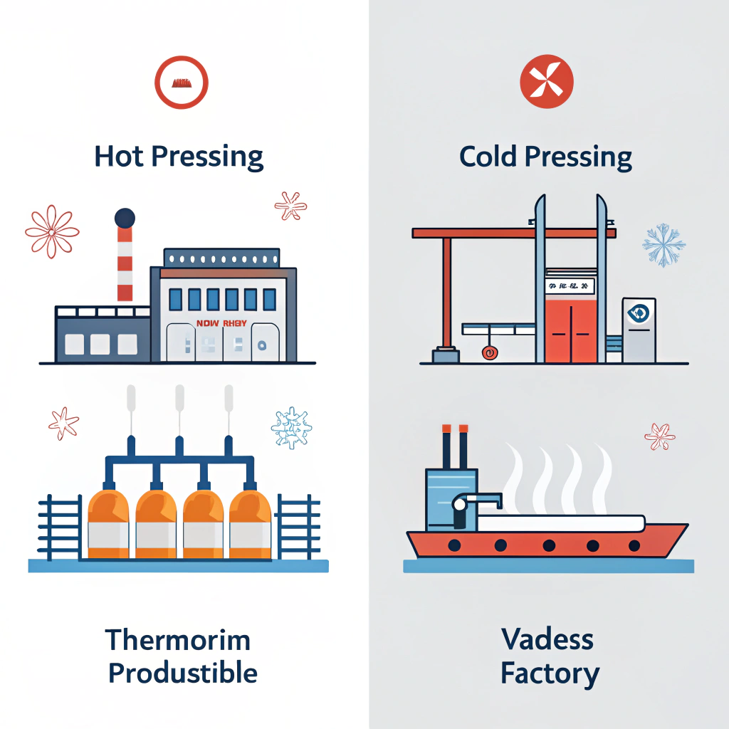 Minimal illustration showing contrasting Chinese and American paddle manufacturing processes.