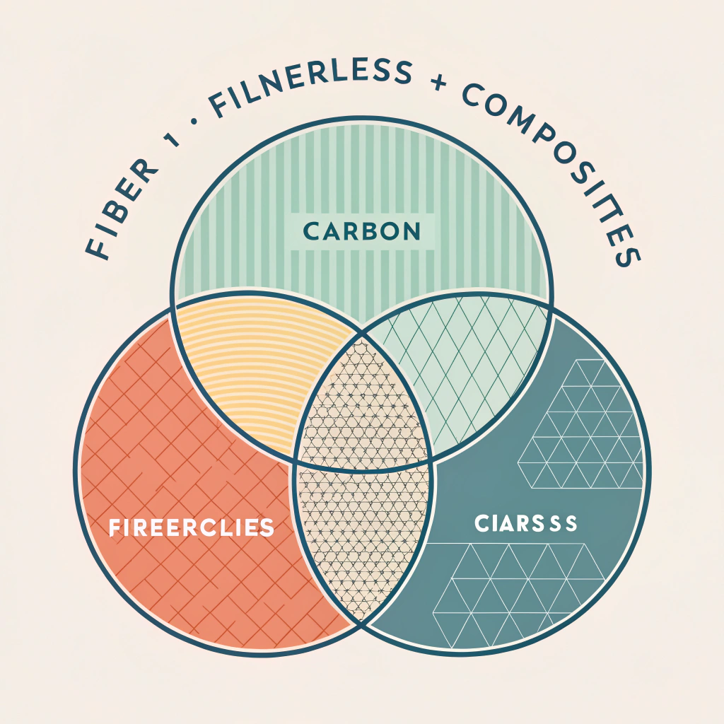 Abstract minimalist artwork displaying combined materials used in elite pickleball paddles.