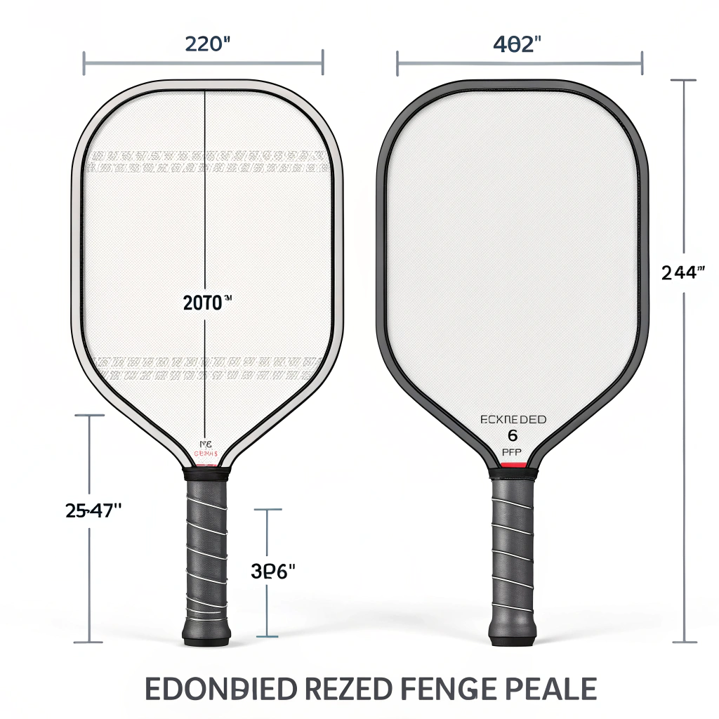 Simple side-by-side illustration comparing edgeless and edge guard pickleball paddle designs.