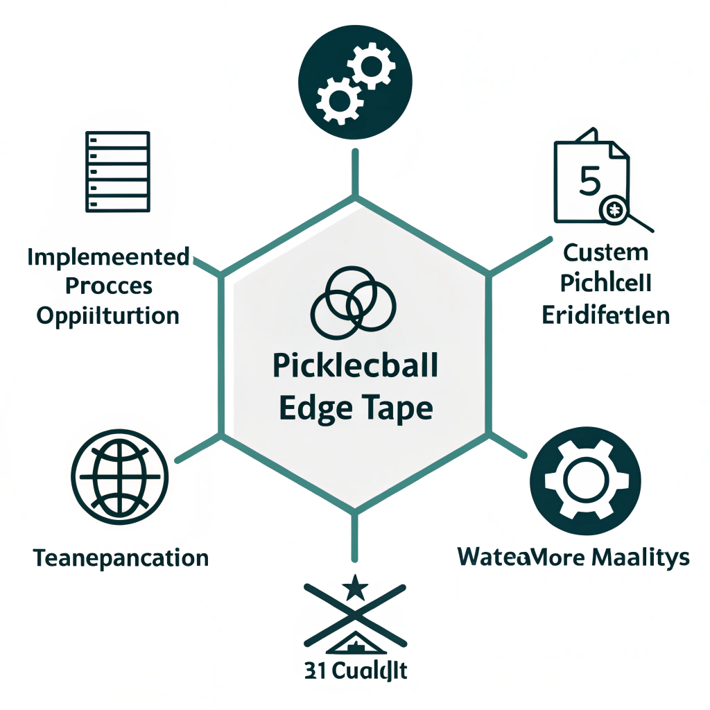Abstract illustration of collaborative custom edge tape production and quality control.