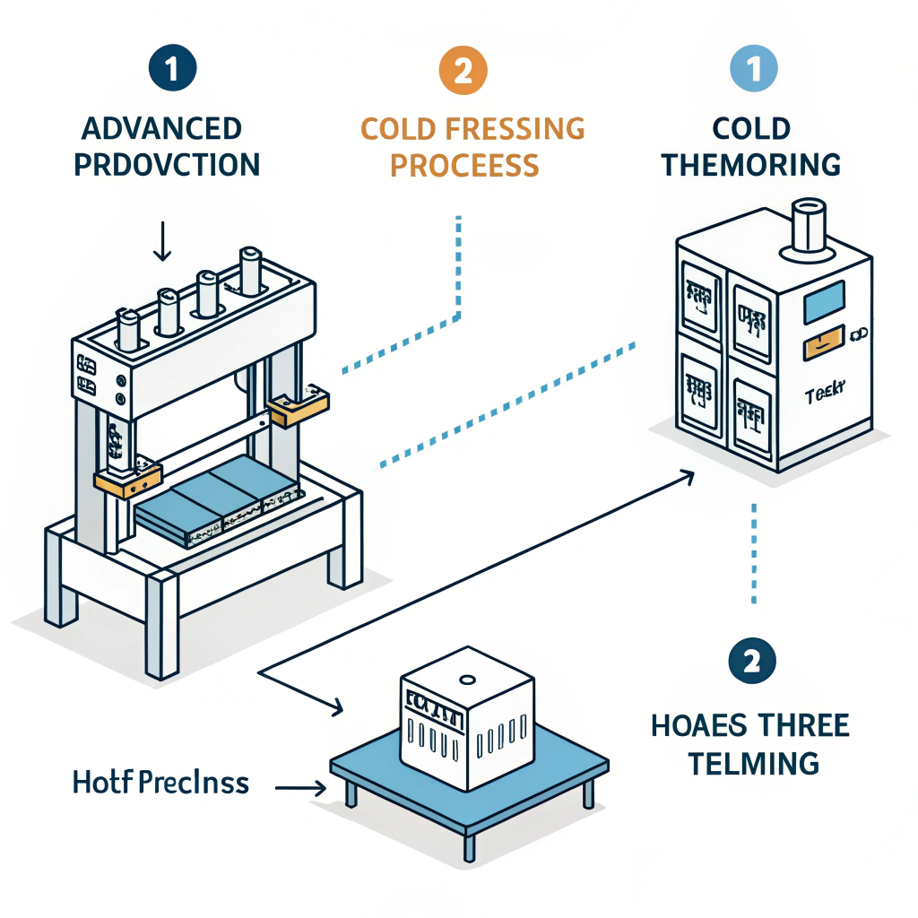 Minimalist 2D depiction of three paddle production techniques using abstract icons.