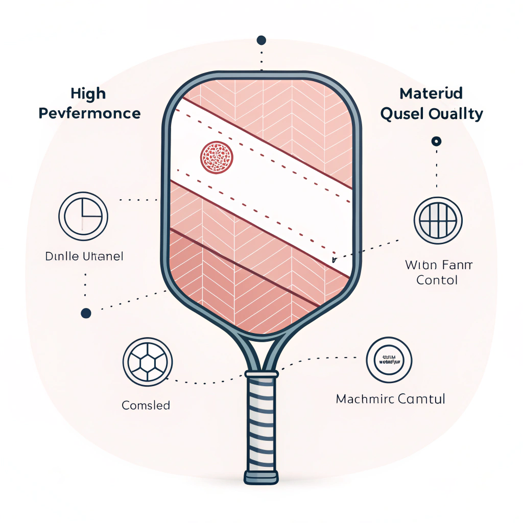 Minimalist paddle with cutaway layers highlighting internal structure and quality control features