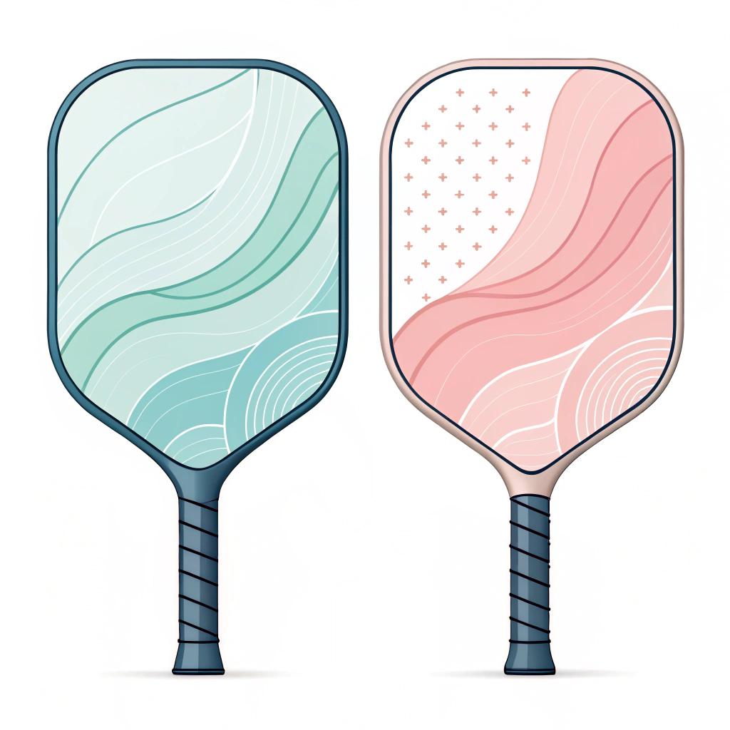 Minimalist illustration of two abstract paddle cores symbolizing EVA foam and PP core benefits.
