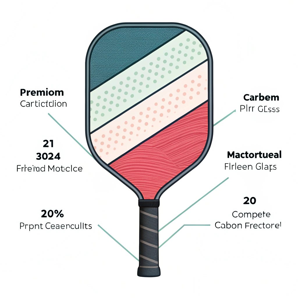 Minimalist layered illustration showcasing premium advanced materials for paddle production.