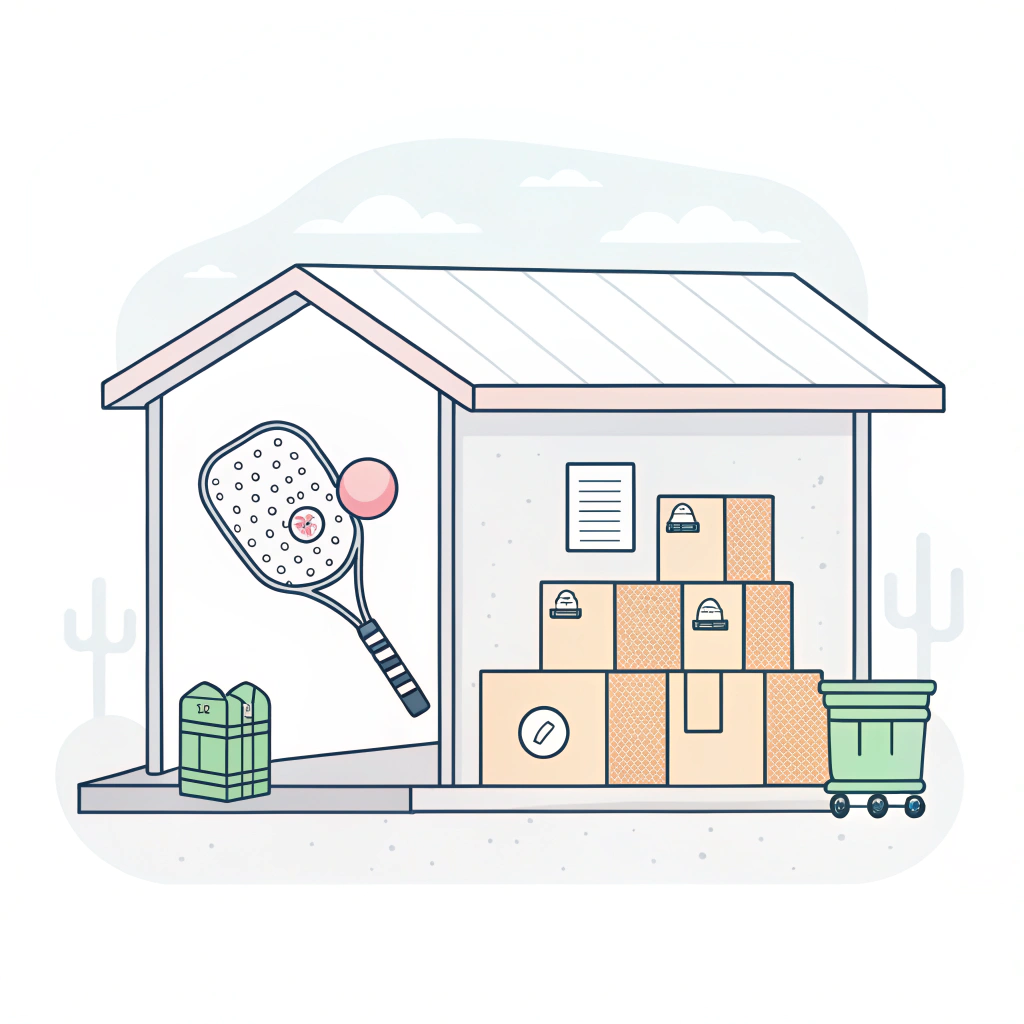 Flat illustration of paddle packaging and secure shipping handling.