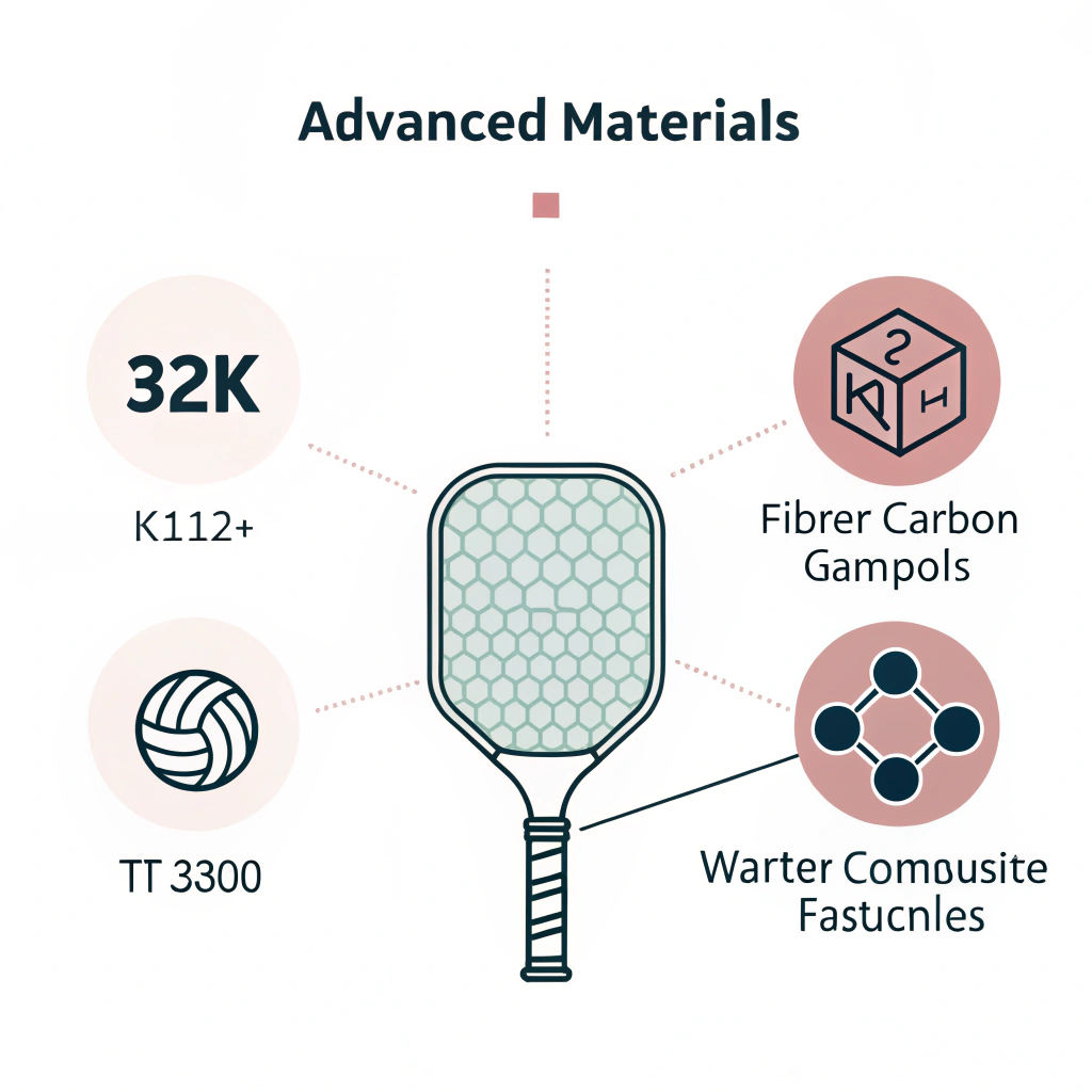 Minimalistic 2D representation of various advanced materials in paddle production