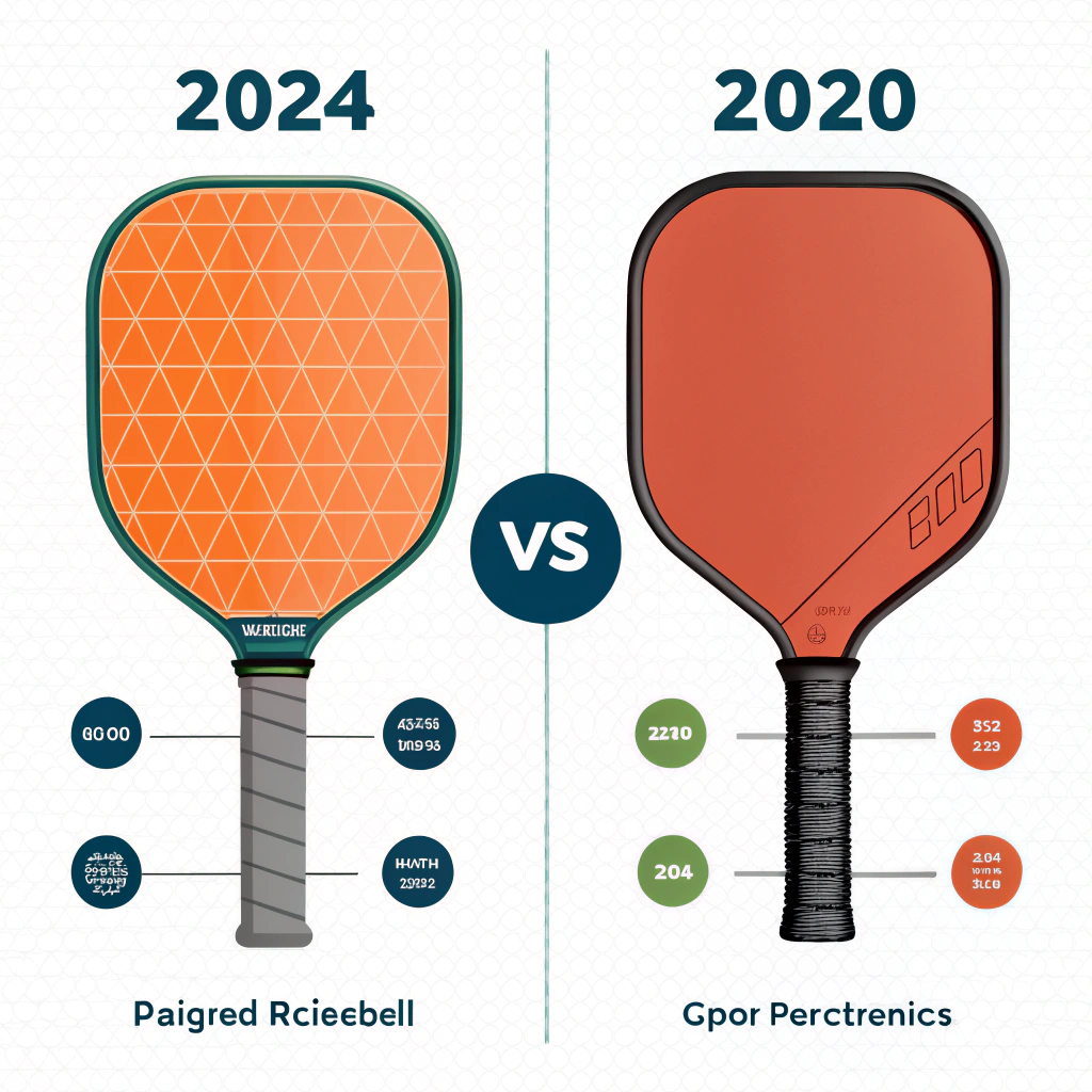 Flat style illustration comparing durable polyurethane grip to a worn traditional paddle grip