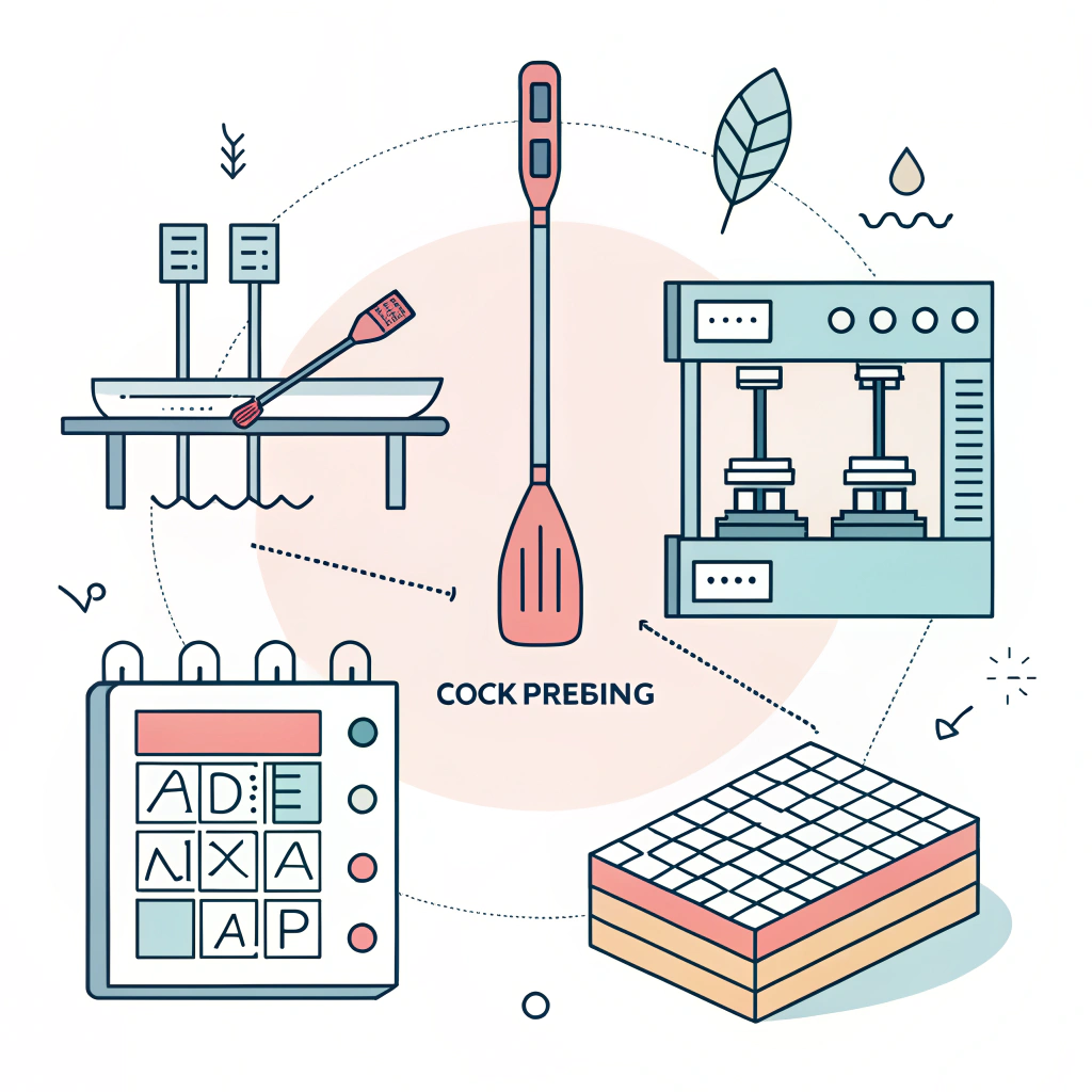 Minimal 2D illustration highlighting advanced manufacturing processes for pickleball paddles.