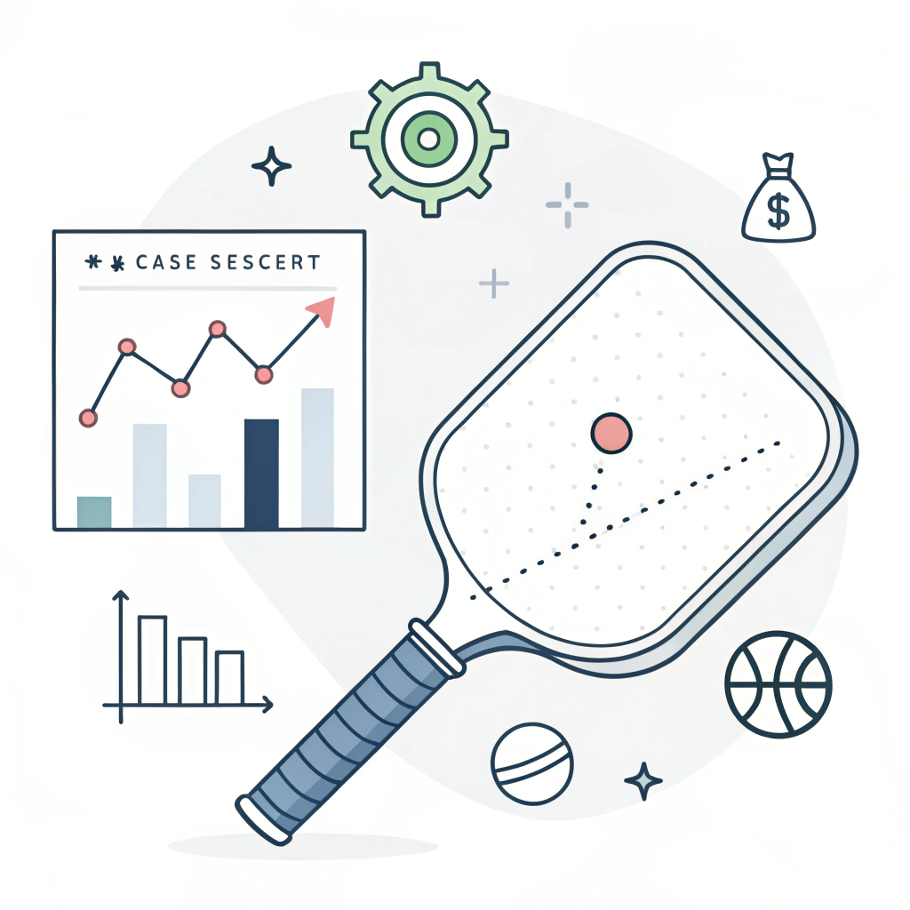 Minimalist illustration of a paddle with crack and adjustment tools representing data analysis and improvements