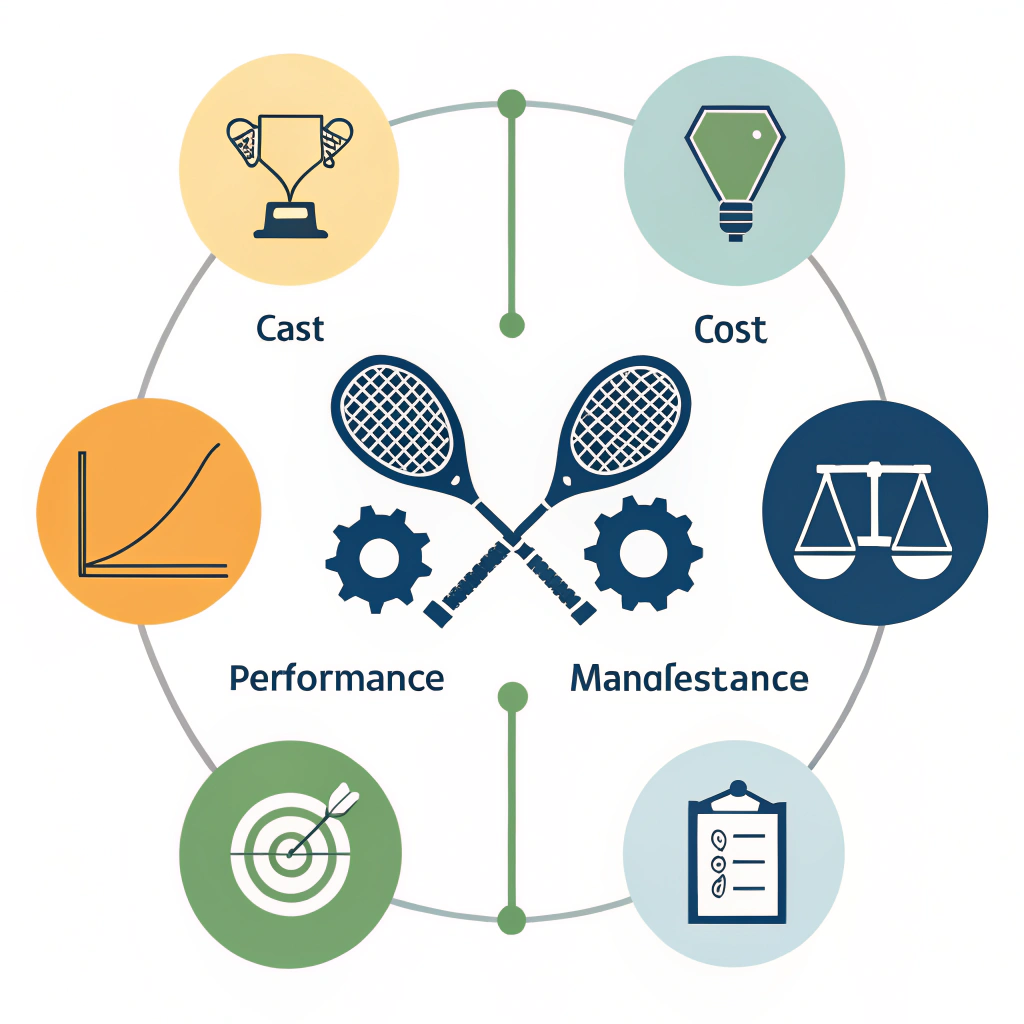 Clean 2D minimalist illustration symbolizing paddle design innovation and cost-performance balance