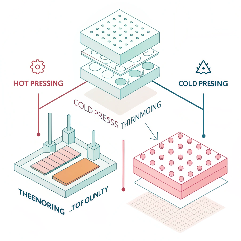 Minimalist abstract illustration of advanced manufacturing techniques in production.