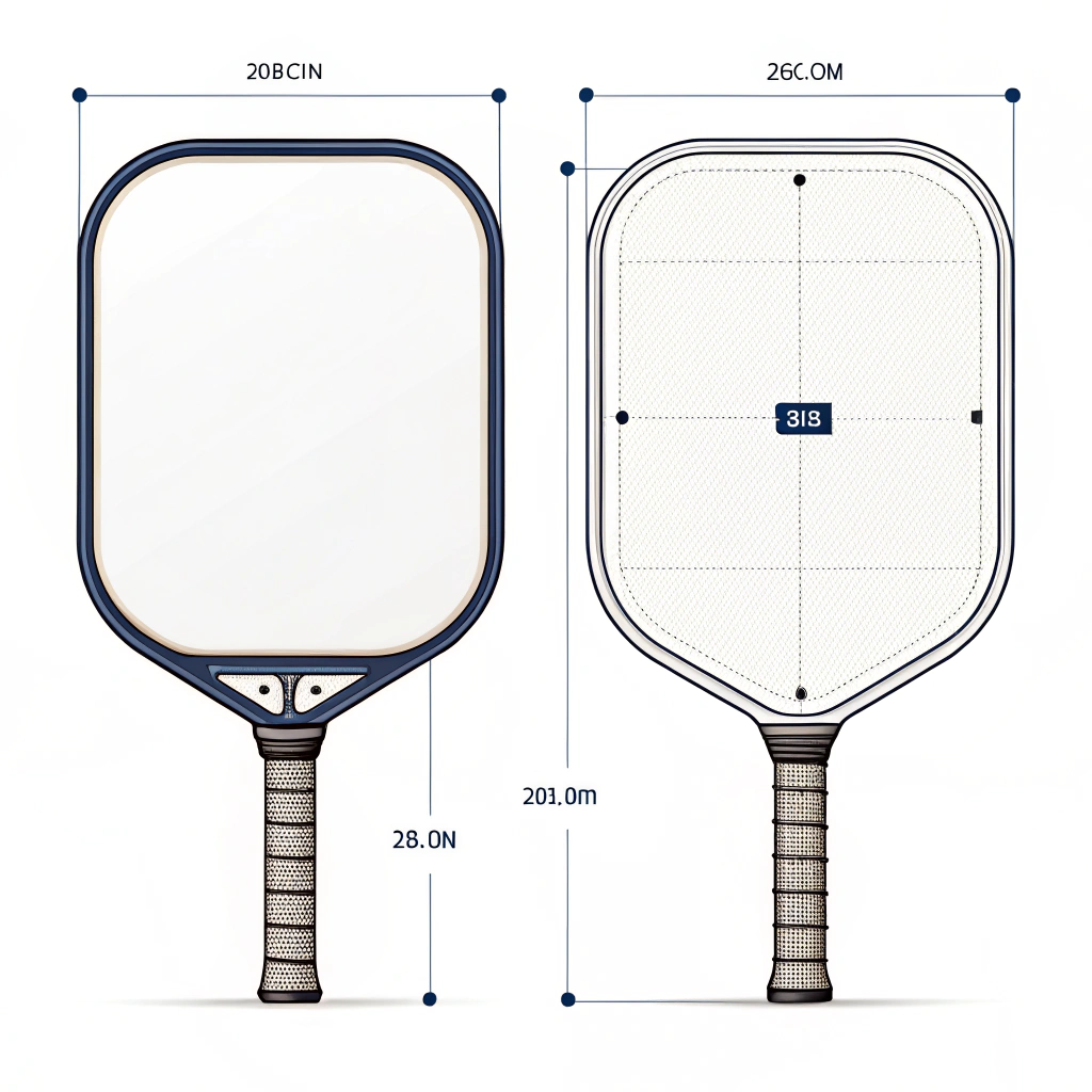 Minimal 2D illustration comparing edgeless and edge guard pickleball paddle designs