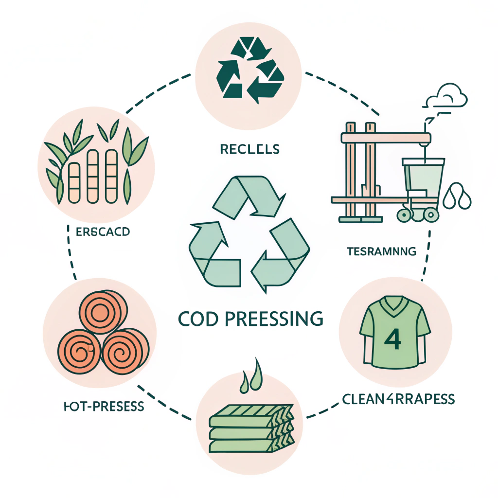 Minimalist flat design showing eco-friendly sourcing for pickleball gear production.
