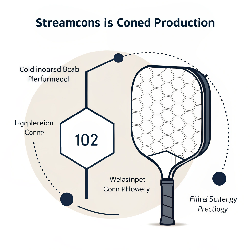 Minimalist illustration of a simplified, innovative paddle manufacturing process.