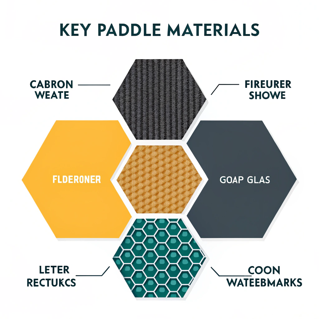 Minimalist 2D composition of carbon fiber, fiberglass, and honeycomb materials