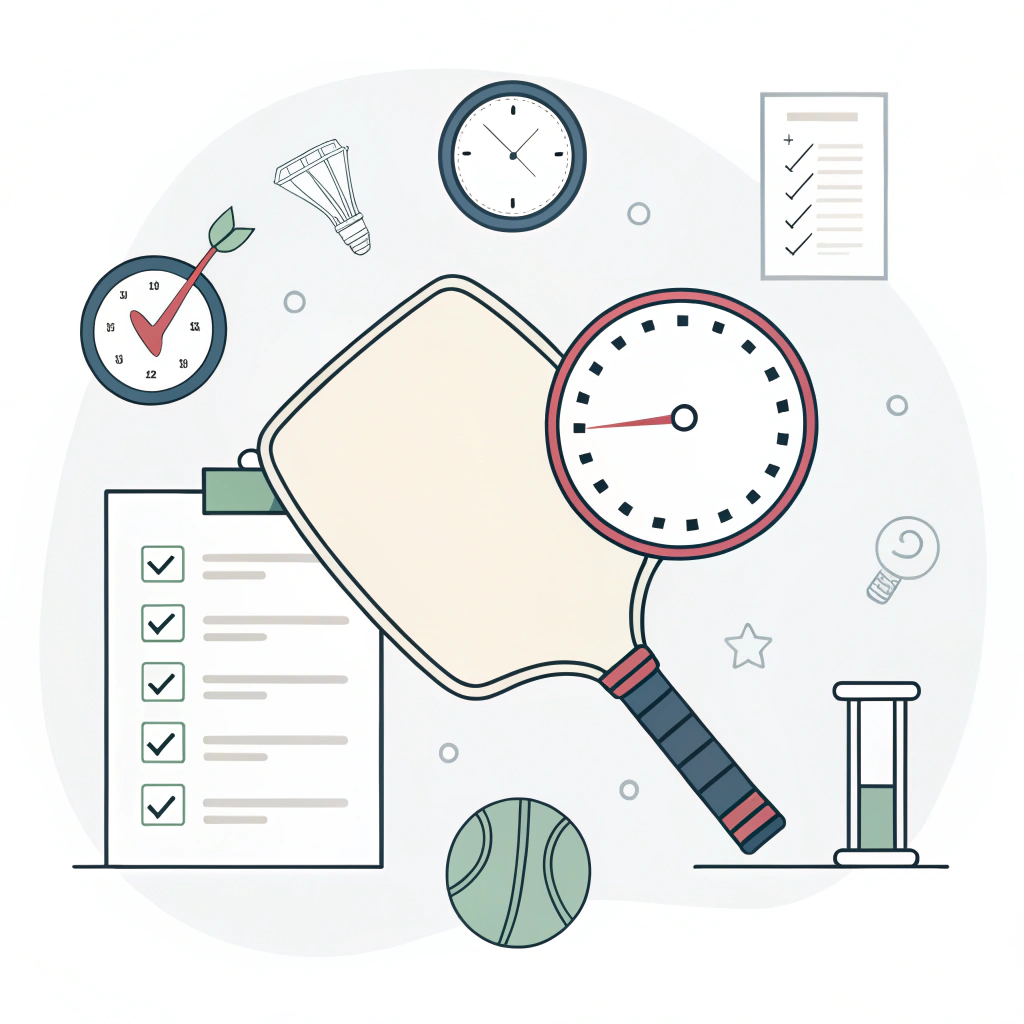 minimalist illustration of paddle testing with abstract instruments in flat design