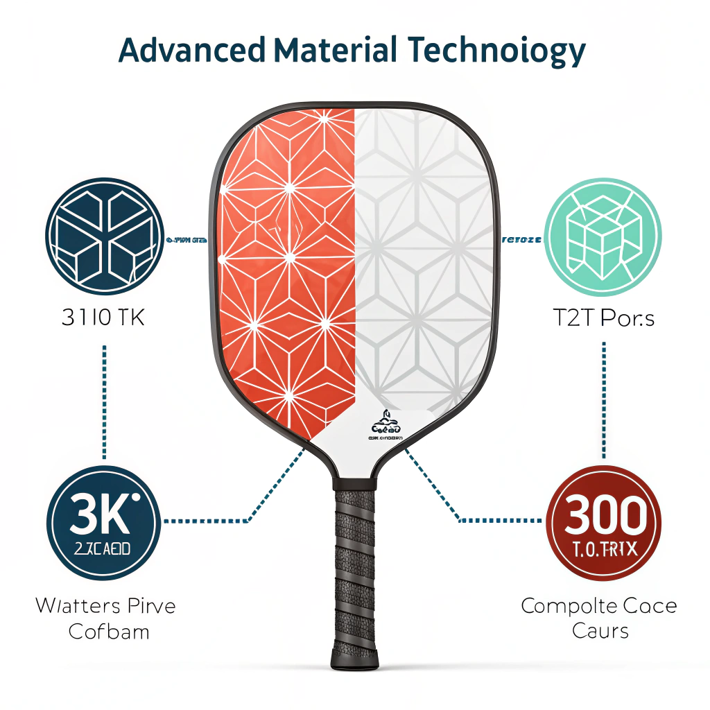 Simplified depiction of composite materials used in paddle production
