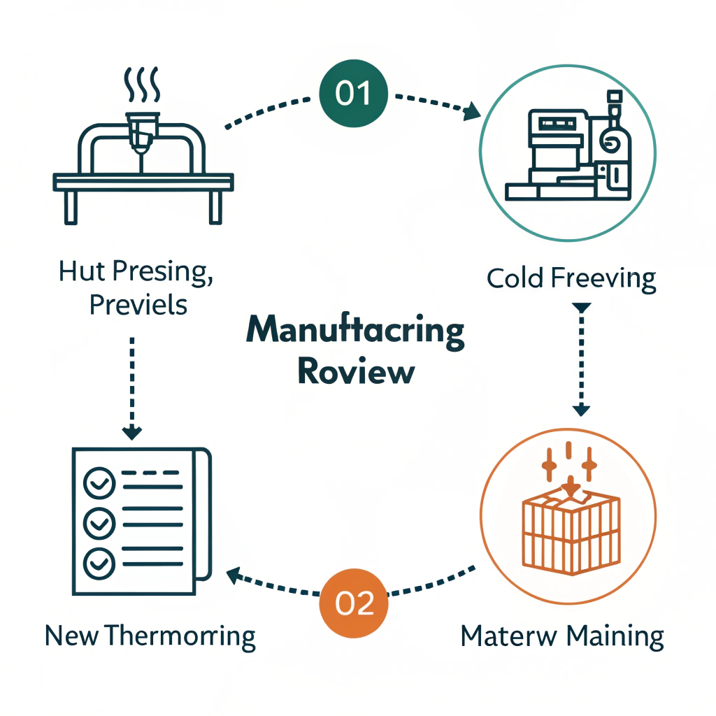 Minimalist 2D illustration of production processes for paddle manufacturing