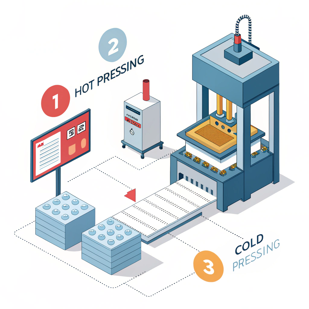 Minimal illustration of advanced paddle production methods in a clean industrial style