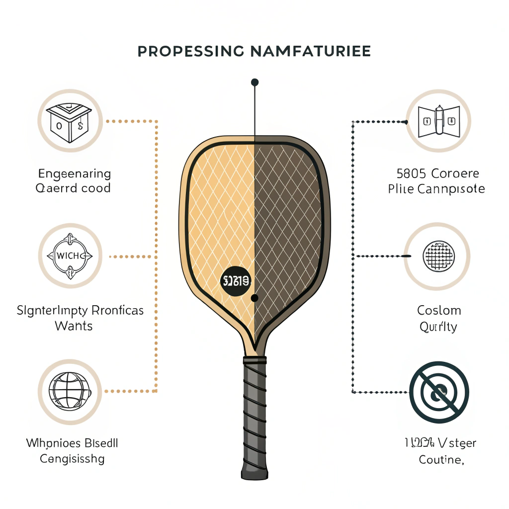Minimalist 2D timeline illustration showing paddle evolution from wood to composite.