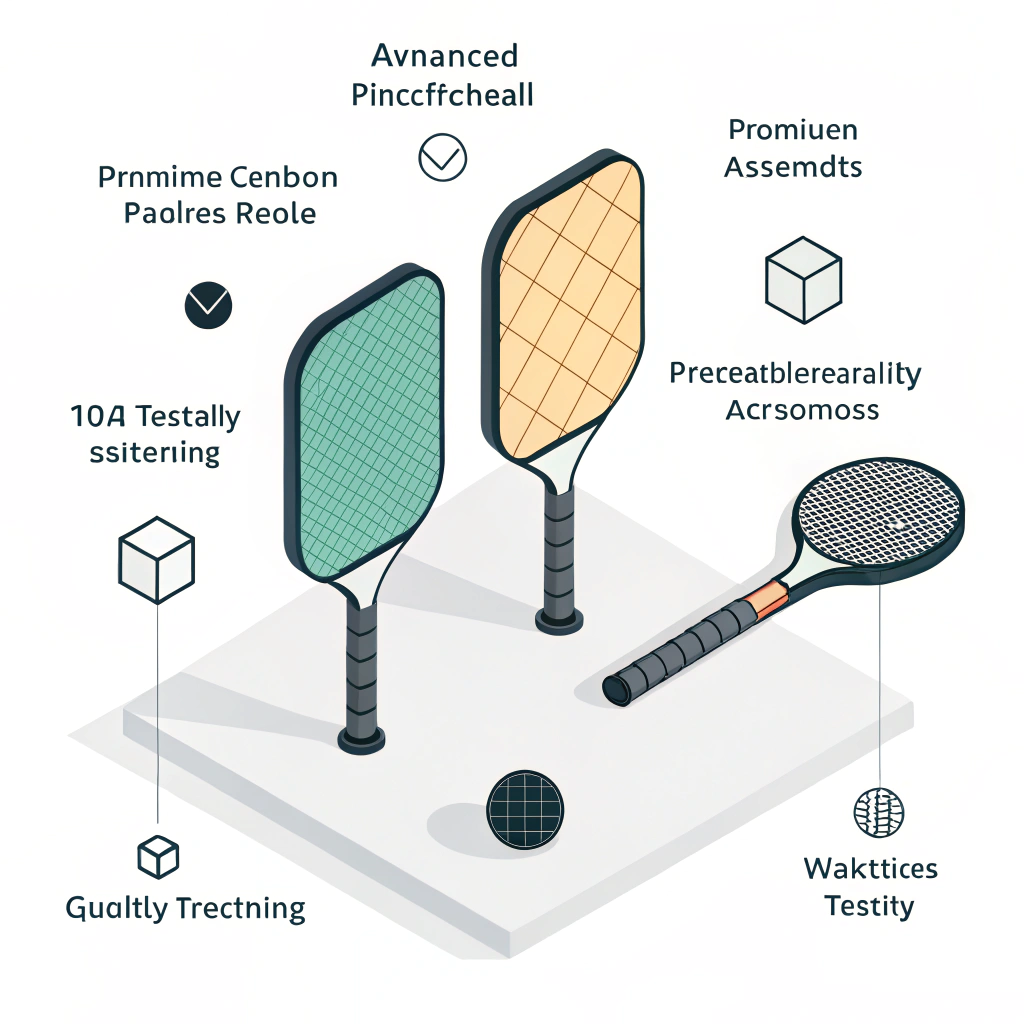 Minimalist design highlighting advanced paddle production and quality control measures.