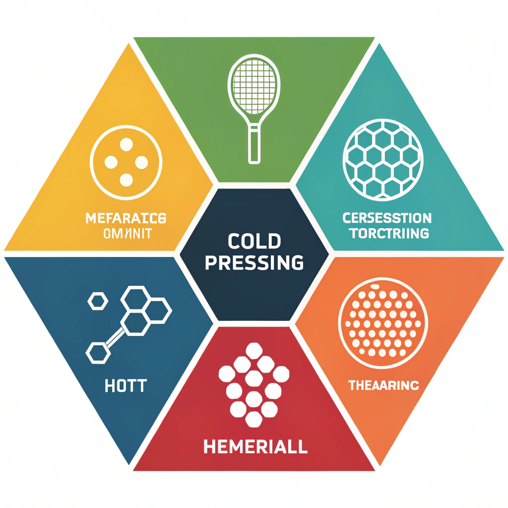 Abstract flat design showing manufacturing methods and paddle material symbols